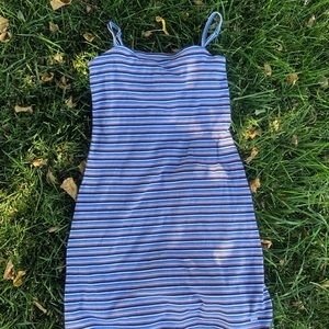 Multi color stripe bodycon dress